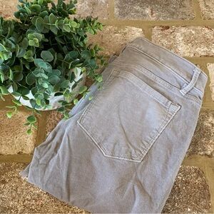 The LOFT | Ann Taylor Loft Curvy Skinny Light Gray Corduroy Jeans | 6